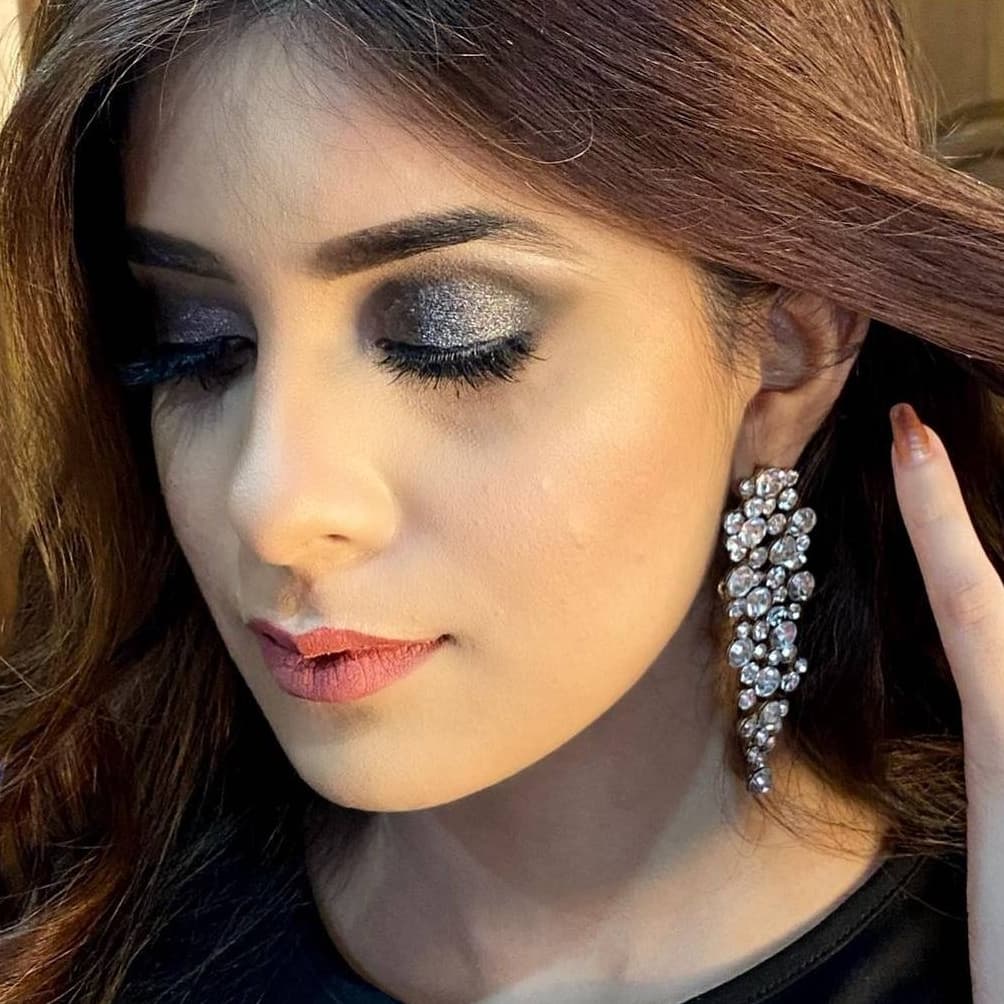 Party Makeup With Hairstyle